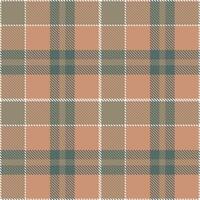 Modern Seamless Tartan featuring Warm White and Highland Dry Pasture Textile Design vector