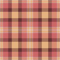 Sandy Fuzzy Wuzzy and Highland White Seamless Tartan Textile Design vector