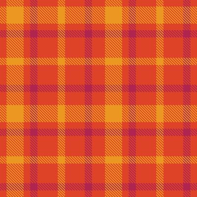 Plaid pattern seamless. Neon Furnace and Dark Gold Fusion Tartan Textile Design.