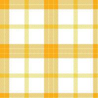 Modern Light Clementine Jelly and Traditional Dull Yellow Seamless Tartan Textile Design vector