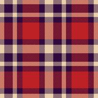Rich Dark Violet Tartan patterns fabric texture. Modern Warm Rum Custard Seamless Tartan vector