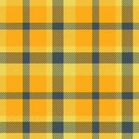 Dark Dull Yellow Tartan patterns fabric texture. Modern Pale Clementine Jelly Seamless Tartan vector