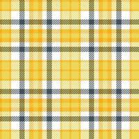 Highland Clementine Jelly and Highland White Seamless Tartan Textile Design vector