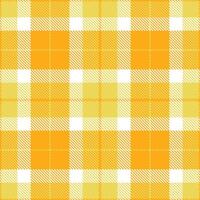 Modern Seamless Tartan featuring Dusky Clementine Jelly and Dusky Dull Yellow Textile Design vector