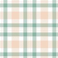 Deep White and Rustic Sour Patch Peach Seamless Tartan Textile Design vector