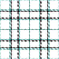 Plaid pattern seamless. Smoky Baltic Green and Rustic White Tartan Textile Design. vector