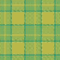 Bright Japanese Fern and Metallic Drying Grass Green Seamless Tartan Textile Design vector
