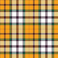 Modern Seamless Tartan featuring Sandy Sitter Red and Light Pico Orange Textile Design vector