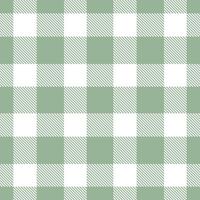 Light Liebermann Green and Vivid White Seamless Tartan Textile Design vector