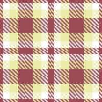 Mellow Kirsch Red Tartan patterns fabric texture. Modern Soft White Seamless Tartan vector