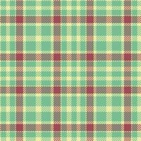 Mellow Kiwi Ice Cream and Vibrant Water Fern Seamless Tartan Textile Design vector