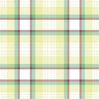 Soft White Seamless Tartan with Soft Kiwi Ice Cream accents Textile Design vector