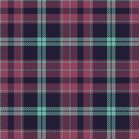Warm Tropic Turquoise Seamless Tartan with Pale Raspberry Pudding accents Textile Design vector