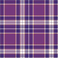 Dark White Tartan patterns fabric texture. Modern Classic Sawtooth Aak Seamless Tartan vector