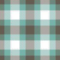 Pale Gulf Stream Seamless Tartan with Warm Downing to Earth accents Textile Design vector