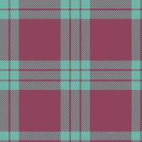 Modern Iridescent Tropic Turquoise and Rich Raspberry Pudding Seamless Tartan Textile Design vector
