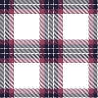 Classic Dark Knight Tartan patterns fabric texture. Modern Mellow White Seamless Tartan vector