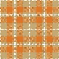 Warm Hay Yellow Tartan patterns fabric texture. Modern Metallic White Seamless Tartan vector
