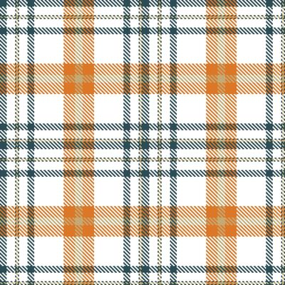 Plaid pattern seamless. Fire Atlantic Deep and Traditional White Tartan Textile Design.