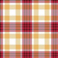 Plaid pattern seamless. Highland Ribbon Red and Sandy Dark Sienna Tartan Textile Design. vector