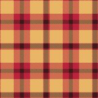 Plaid pattern seamless. Metallic Ribbon Red and Dusky Yellow Varnish Tartan Textile Design. vector