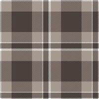 Modern Rustic White and Light Frosted Cocoa Seamless Tartan Textile Design vector