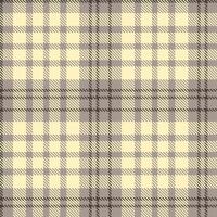 Neon Frosted Cocoa Tartan patterns fabric texture. Modern Light Creamy Corn Seamless Tartan vector