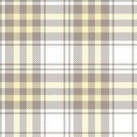 Vibrant Frosted Cocoa and Pale White Seamless Tartan Textile Design vector