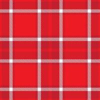 Plaid pattern seamless. Bright Red City of Morocco and Warm Vivid Red Tartan Textile Design. vector
