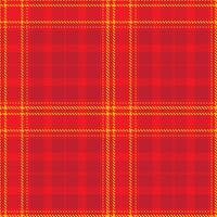 Mellow Vivid Red Tartan patterns fabric texture. Modern Light UCLA Gold Seamless Tartan vector