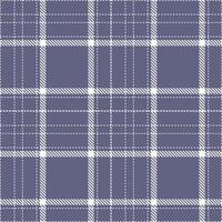 Plaid pattern seamless. Rustic White and Bright Strong Iris Tartan Textile Design. vector