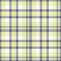 Modern Seamless Tartan featuring Highland Strong Iris and Mellow Lemon Pepper Textile Design vector