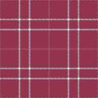 Modern Seamless Tartan featuring Vibrant Lifestyle Red and Smoky White Textile Design vector