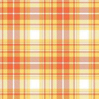 Modern Seamless Tartan featuring Rich Opulent Orange and Muted Hint of Honey Textile Design vector