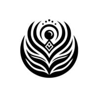A symmetrical, stylized blackandwhite featuring an eyelike atop a symmetrical series of lines, with a diamond detail. vector