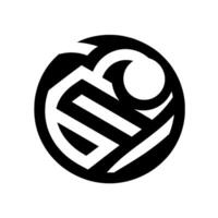 Abstract Black and White Circular with Geometric and Organic Shapes, Evoking Mystery and Modernity. vector