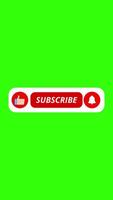 Rounded corners subscribe button with green screen, floating subscribe button with a bell and like button on a greenscreen background video