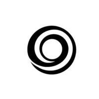 Bold Black and White Abstract featuring concentric circles, a subtle shadow, and a modern, minimalist aesthetic. vector