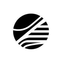 Minimalist black and white featuring a circle with abstract lines and shapes, creating a dynamic and modern aesthetic. vector