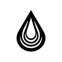 A minimalist of a layered, teardropshaped in stark black against a pristine white background, evoking simplicity and potential symbolism. vector