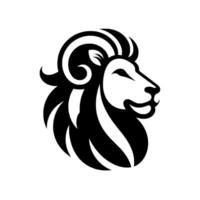 A stylized, monochromatic illustration of a lions head, featuring a blend of geometric and organic forms for a modern and bold . vector