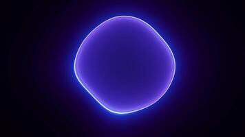 Blue fluid energy sphere with particle field. Abstract magical sphere with plasma. Energetic naturalistic minimalist orb for business, presentations. Virtual reality. Dark blue ooping animation. video