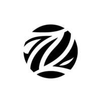 Abstract Geometric A black and white circular composition featuring flowing, curved lines that intersect and overlap, creating a dynamic and balanced visual. vector