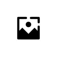 Minimalist Black and White Depicting a Mountain Landscape Scene and a Sun, Symbolic of Image vector