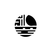 Abstract Black and White A Geometric Composition of Circular and Organic Shapes on a Clean White Background. vector