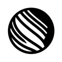 A stark of a black and white sphere, featuring diagonal striped elements with a gradient, set against a pristine white backdrop. vector