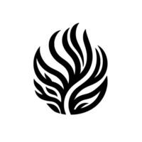 Abstract, monochrome featuring stylized, organic shapes arranged in a symmetrical and flowing arrangement, suggestive of a botanical or natural form. vector