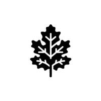 Bold black and white of a leaf, displaying detailed veins and a decorative, scalloped edge, on a pristine white background. vector