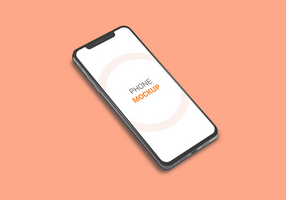 Front View Smart Phone Mockup Template psd