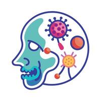 Bacteria Causing Chronic Sinus Infections vector